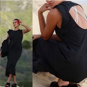 Free People New Elegant Black Sleeveless Dress